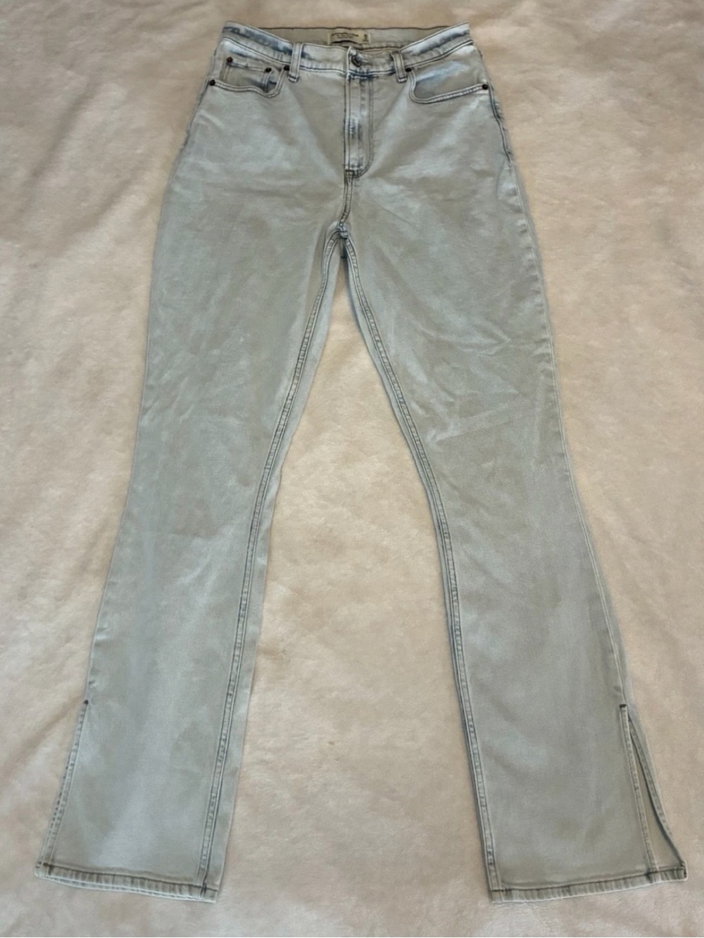Abercrombie & Fitch Slim Straight Ultra High Rise Curve Light Wash 28/6L
